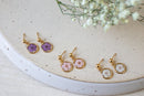 Pressed Flower Earrings | Real Flower Earrings | Gold Dangle Earrings | Bridesmaids Earrings