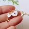 6pcs High Quality Real Gold Plated Lock and Key Charm, Enamel Heart Key Pendant, Nickel free