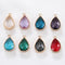 10pcs Teardrop CZ Pave Charm, 11X18mm Glass zircon Charm Pendant, Jewelry Making Supplies