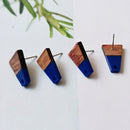 10pcs Trapezoid Wood Earrings, Ear Wire, Earrings Post, Bar Wood Earrings Studs,Diy Jewelry Accessories Craft Supplies