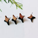 10pcs Star Shape Wood Earrings, Ear Wire, Earrings Post, Wood Earrings Studs,Diy Jewelry Accessories Craft Supplies