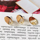 10pcs Wood Earrings, Earrings Post, Oval Wood Earrings Studs,Diy Jewelry Accessories Craft Supplies