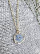 Real Flower Necklace, Forget-Me-Not, Delicate Wildflower Necklace, Dainty Flower Necklace, Minimalist, Gifts For Her, Handmade Jewelry