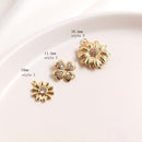 4pcs daisy flower cz pave charm pendant, four-leaf clover flower pendant, DIY Jewelry Making