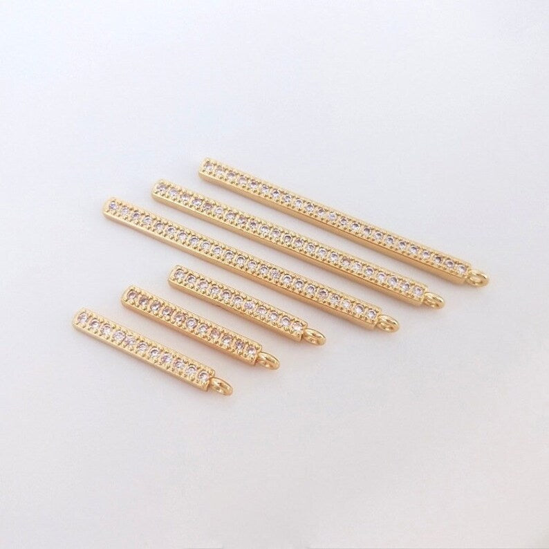 10pcs 14mm 16.5mm 20mm 37.5mm cz pave charm pendant, brass gold plated, pave charm, Material Craft Supplies