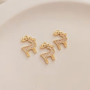 10pcs deer CZ Pave Charm, 12x16mm deer Zircon Pendant , Jewelry Making, Zircon Material Craft Supplies