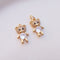 10pcs cute bear, baby elephant Zircon Pendant Charm, cat CZ Pave Connector Pendant, heart DIY Finding Jewelry