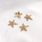 4pcs Pentagram, hexagram, starfish CZ Pave Charm, pendant Zircon Charm CZ Pave Pendant Charm, DIY earrings necklace pendant Jewelry Making