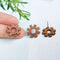 10pcs Flower Shape Wood Earrings, Ear Wire, Earrings Post, Bar Wood Earrings Studs,Diy Jewelry Accessories Craft Supplies