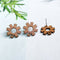 10pcs Flower Shape Wood Earrings, Ear Wire, Earrings Post, Bar Wood Earrings Studs,Diy Jewelry Accessories Craft Supplies