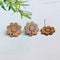 10pcs Flower Shape Wood Earrings, Ear Wire, Earrings Post, Bar Wood Earrings Studs,Diy Jewelry Accessories Craft Supplies