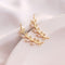 10pcs small leaves cz pave Leaves pendant charm, brass gold plated necklace pendant, pave charm