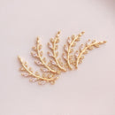 10pcs small leaves cz pave Leaves pendant charm, brass gold plated necklace pendant, pave charm