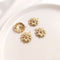 4pcs daisy flower cz pave charm pendant, four-leaf clover flower pendant, DIY Jewelry Making