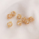 10pcs crown gold cone cz pave charm pendant, Zircon pendant, DIY Jewelry Making