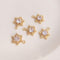 snowflake CZ Pave Charm , snowflake Zircon Pendant, Jewelry Making, DIY pendant Jewelry Making, 10pcs