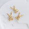 10pcs bear CZ Paved bee Charm, bunny Earring Findings, shape cubic charm, bunny pendant