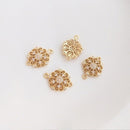 10pcs four-leaf clover CZ Pave Charm, clover CZ Zircon Pendant Charm, Jewelry Making, Material Craft Supplies