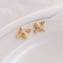 10pcs CZ Pave little bee Charm, 14x11.5mm bee CZ ZirconPendant Charm, Jewelry Making, Material Craft Supplies