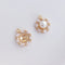 10pcs flower pearl trays, pearl settings, CZ Pave Charm, CZ Zircon snowflake Pendant Charm, Jewelry Making