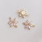 10pcs daisy CZ Pave Charm, CZ Zircon six-petaled flower Pendant Charm, flower Jewelry Making, Material Craft Supplies