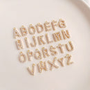 CZ Pave Letter Charm, Zircon Alphabet Charm, Gold Letter Charm, 26 Letters Initial Charms, Gold Plated, Old English Letter Pendant 10pcs