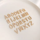 CZ Pave Letter Charm, Zircon Alphabet Charm, Gold Letter Charm, 26 Letters Initial Charms, Gold Plated, Old English Letter Pendant 10pcs