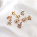 10pcs cute cute bear pendant Charm, Zircon Charm, CZ Pave Pendant Charm, DIY Finding Jewelry Making