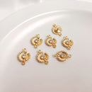 10pcs CZ Pave daisy Charm, small flower Zircon Connector Pendant , Jewelry Making, Zircon Material Craft Supplies