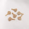 10pcs small skirt CZ Pave Charm Pendant , apricot leaves Zircon Connector Pendant, Jewelry Making, Zircon Material Craft Supplies