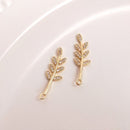 10pcs Leaves CZ Pave Charm Pendant, leaf branch Zircon Pendant, Jewelry Making, Zircon Material Craft Supplies