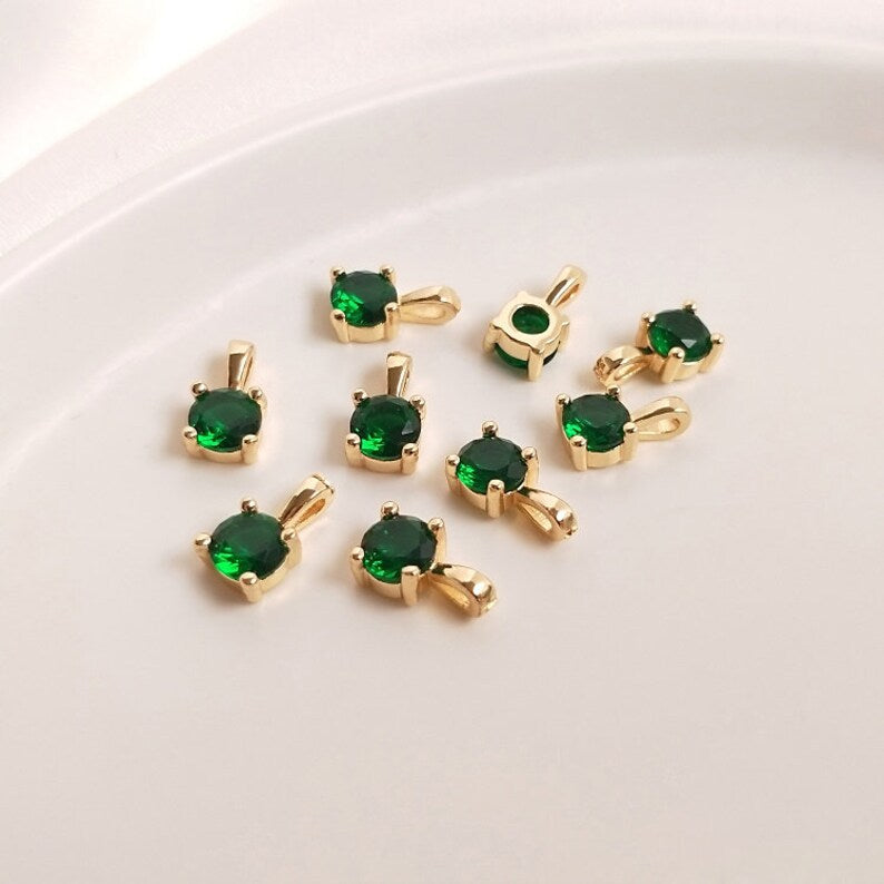 10pcs Glass zircon Charm pendant, 5.5x10mm square Zircon Charm, CZ Pave Pendant Charm, earrings bracelet necklace pendant Jewelry Making