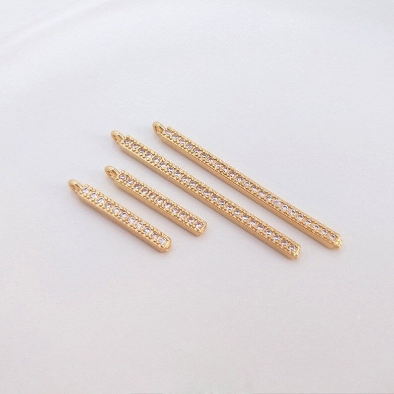 10pcs 14mm 16.5mm 20mm 37.5mm cz pave charm pendant, brass gold plated, pave charm, Material Craft Supplies