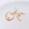 10pcs moon, sun face cz pave charm pendant, brass gold plated Material Craft Supplies