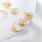 10pcs moon, sun face cz pave charm pendant, brass gold plated Material Craft Supplies