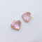 10pcs Heart Glass Zircon Pendant Charm, Heart CZ Pave Connector Pendant, Heart Crystal Pendant