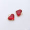 10pcs Heart Glass Zircon Pendant Charm, Heart CZ Pave Connector Pendant, Heart Crystal Pendant