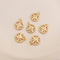 4pcs eight-pointed star cz pave charm, star pendant, brass gold plated, star charm, Material Craft Supplies