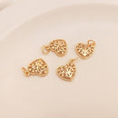 10pcs lucky tree love CZ Pave Pendant, Heart Zircon Flower Pendant, Jewelry Making, Zircon Material Craft Supplies