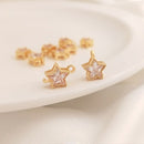 10pcs Star Glass Zircon Pendant Charm, Star CZ Pave Connector Pendant, Earrings, necklaces, bracelets, handmade semi-finished materials