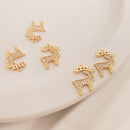 10pcs deer CZ Pave Charm, 12x16mm deer Zircon Pendant , Jewelry Making, Zircon Material Craft Supplies