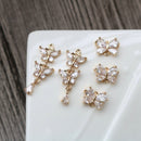 10pcs Big butterfly 22*19mm CZ Pave Charm, Zircon butterfly Connector, Zircon Jewelry Making, Material Craft Supplies