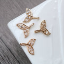 10pcs Mermaid Tail CZ Pave Charm , Zircon Pendant, Jewelry Making, DIY earrings necklace pendant Jewelry Making