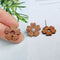 10pcs Flower Shape Wood Earrings, Ear Wire, Earrings Post, Bar Wood Earrings Studs,Diy Jewelry Accessories Craft Supplies