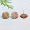 10pcs Flower Shape Wood Earrings, Ear Wire, Earrings Post, Bar Wood Earrings Studs,Diy Jewelry Accessories Craft Supplies