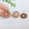 10pcs Flower Shape Wood Earrings, Ear Wire, Earrings Post, Bar Wood Earrings Studs,Diy Jewelry Accessories Craft Supplies