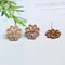 10pcs Flower Shape Wood Earrings, Ear Wire, Earrings Post, Bar Wood Earrings Studs,Diy Jewelry Accessories Craft Supplies