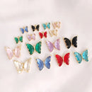 10pcs Butterfly CZ Pave leaf Charm, Butterfly Zircon Pendant, Butterfly Charm, DIY Earring makings