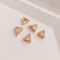 heart, triangle CZ Pave Charm, heart Zircon Pendant, Jewelry Making, DIY bracelet necklace pendant Jewelry Making 10pcs