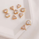 heart, triangle CZ Pave Charm, heart Zircon Pendant, Jewelry Making, DIY bracelet necklace pendant Jewelry Making 10pcs